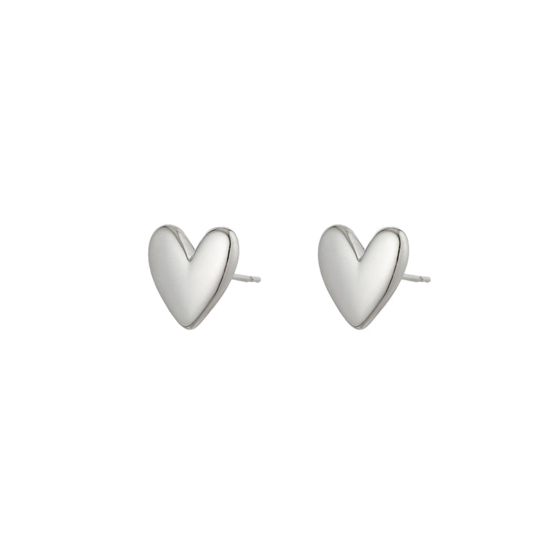 ROXANNE HEART EARRINGS - Silver