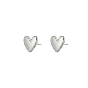 ROXANNE HEART EARRINGS - Silver