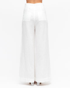 ARCHICO LINEN PANTS - White