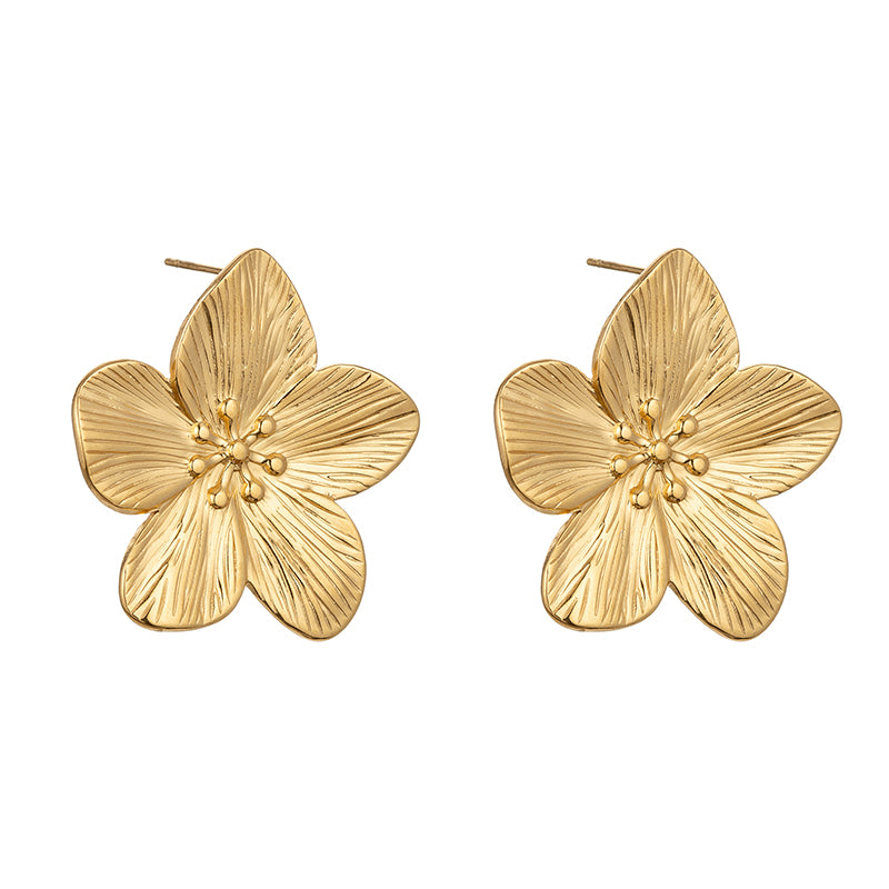 KIARA FLOWER EARRINGS - Gold