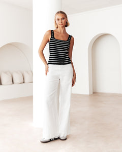 ARCHICO LINEN PANTS - White