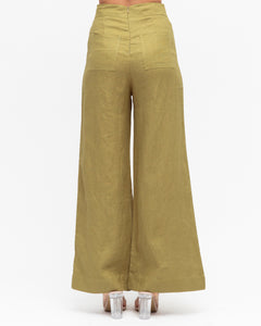 ARCHICO LINEN PANTS - Olive