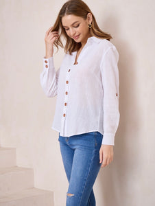 GALEA COTTON SHIRT - White