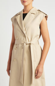 JOSETTE VEST TRENCH COAT - Beige