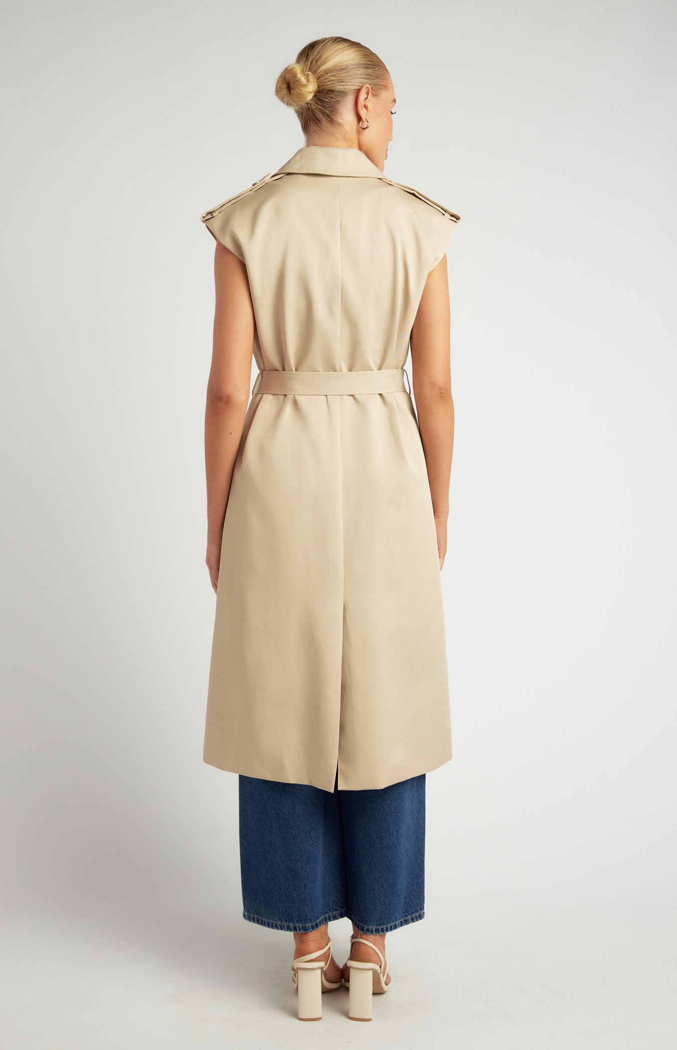 JOSETTE VEST TRENCH COAT - Beige