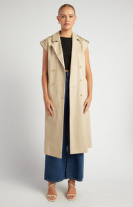 JOSETTE VEST TRENCH COAT - Beige